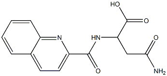 4-amino-4-oxo-2-[(quinolin-2-ylcarbonyl)amino]butanoic acid Structure