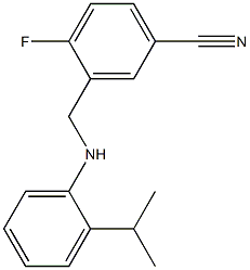 4-fluoro-3-({[2-(propan-2-yl)phenyl]amino}methyl)benzonitrile Structure