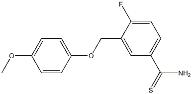 4-fluoro-3-(4-methoxyphenoxymethyl)benzene-1-carbothioamide 구조식 이미지