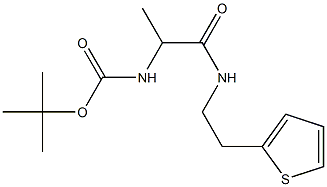 tert-butyl 1-methyl-2-oxo-2-[(2-thien-2-ylethyl)amino]ethylcarbamate 구조식 이미지