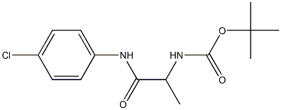 tert-butyl 2-[(4-chlorophenyl)amino]-1-methyl-2-oxoethylcarbamate Structure