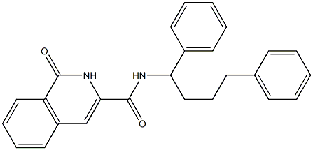 3-Isoquinolinecarboxamide,  N-(1,4-diphenylbutyl)-1,2-dihydro-1-oxo- Structure