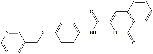 3-Isoquinolinecarboxamide,  1,2-dihydro-1-oxo-N-[4-[(3-pyridinylmethyl)thio]phenyl]- 구조식 이미지