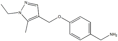 Benzenemethanamine,  4-[(1-ethyl-5-methyl-1H-pyrazol-4-yl)methoxy]- Structure