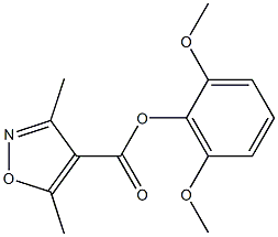 4-Isoxazolecarboxylic  acid,  3,5-dimethyl-,  2,6-dimethoxyphenyl  ester 구조식 이미지