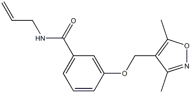 Benzamide,  3-[(3,5-dimethyl-4-isoxazolyl)methoxy]-N-2-propen-1-yl- Structure