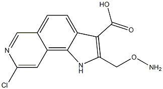 1H-Pyrrolo[2,3-f]isoquinoline-3-carboxylic  acid,  2-[(aminooxy)methyl]-8-chloro- Structure