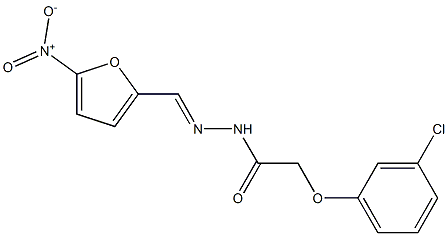 2-(3-chlorophenoxy)-N'-({5-nitro-2-furyl}methylene)acetohydrazide Structure