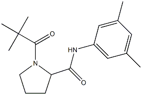 N-(3,5-dimethylphenyl)-1-(2,2-dimethylpropanoyl)-2-pyrrolidinecarboxamide Structure