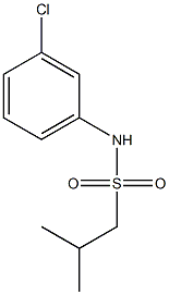 N-(3-chlorophenyl)-2-methyl-1-propanesulfonamide 구조식 이미지