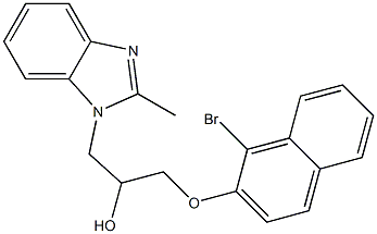 1-[(1-bromo-2-naphthyl)oxy]-3-(2-methyl-1H-benzimidazol-1-yl)-2-propanol Structure