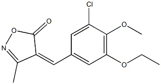 4-(3-chloro-5-ethoxy-4-methoxybenzylidene)-3-methyl-5(4H)-isoxazolone Structure