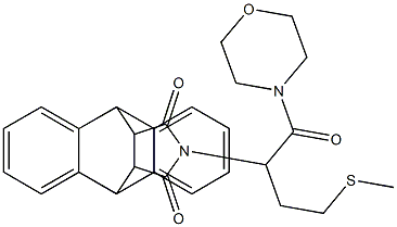 17-[3-(methylsulfanyl)-1-(4-morpholinylcarbonyl)propyl]-17-azapentacyclo[6.6.5.0~2,7~.0~9,14~.0~15,19~]nonadeca-2,4,6,9,11,13-hexaene-16,18-dione Structure