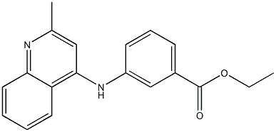 ethyl 3-[(2-methylquinolin-4-yl)amino]benzoate Structure