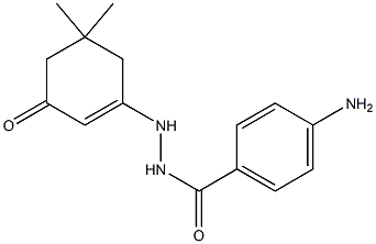 4-amino-N'-(5,5-dimethyl-3-oxo-1-cyclohexen-1-yl)benzohydrazide Structure