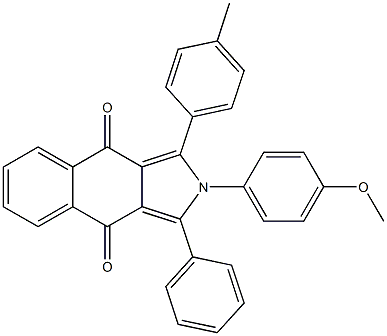 2-(4-methoxyphenyl)-1-(4-methylphenyl)-3-phenyl-2H-benzo[f]isoindole-4,9-dione Structure