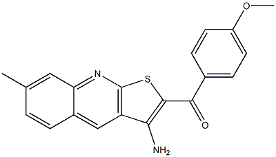 (3-amino-7-methylthieno[2,3-b]quinolin-2-yl)[4-(methyloxy)phenyl]methanone 구조식 이미지