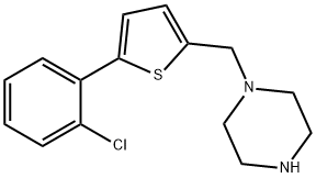 1-{[5-(2-chlorophenyl)thiophen-2-yl]methyl}piperazine Structure