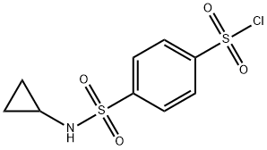 4-(cyclopropylsulfamoyl)benzene-1-sulfonyl chloride 구조식 이미지