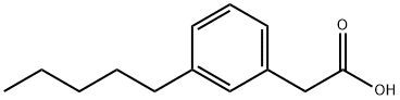 Benzeneacetic acid, 3-pentyl- Structure