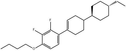 Benzene, 1-butoxy-4-[4-(trans-4-ethylcyclohexyl)-1-cyclohexen-1-yl]-2,3-difluoro- Structure