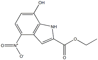 1H-Indole-2-carboxylic acid, 7-hydroxy-4-nitro-, ethyl ester Structure