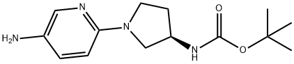 (3R)-TERT-BUTYL 1-(5-AMINOPYRIDIN-2-YL)PYRROLIDIN-3-YLCARBAMATE 구조식 이미지