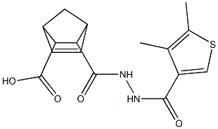 3-({2-[(4,5-dimethyl-3-thienyl)carbonyl]hydrazino}carbonyl)bicyclo[2.2.1]hept-5-ene-2-carboxylic acid 구조식 이미지