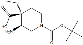 1-(tert-butyl) 4-ethyl (3S,4S)-3-aminopiperidine-1,4-dicarboxylate Structure