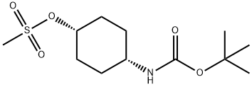 cis-4-(Boc-Amino)cyclohexyl methanesulfonate Structure