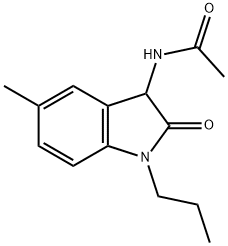 Acetamide,  N-(2,3-dihydro-5-methyl-2-oxo-1-propyl-1H-indol-3-yl)- 구조식 이미지