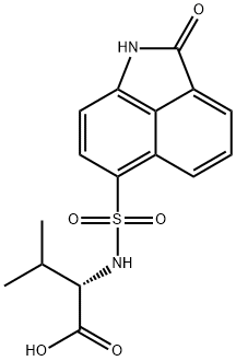 N-[(2-oxo-1,2-dihydrobenzo[cd]indol-6-yl)sulfonyl]valine 구조식 이미지