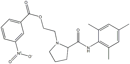 2-{2-[(mesitylamino)carbonyl]-1-pyrrolidinyl}ethyl 3-nitrobenzoate 구조식 이미지