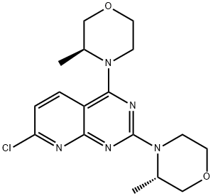 (3S,3'S)-4,4'-(7-chloropyrido[2,3-d]pyriMidine-2,4-diyl)bis(3-MethylMorpholine) 구조식 이미지