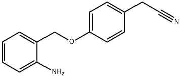 2-{4-[(2-aminophenyl)methoxy]phenyl}acetonitrile Structure