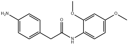 2-(4-aminophenyl)-N-(2,4-dimethoxyphenyl)acetamide 구조식 이미지