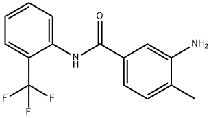 3-amino-4-methyl-N-[2-(trifluoromethyl)phenyl]benzamide 구조식 이미지