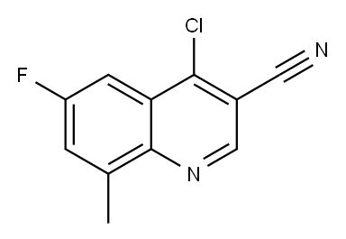 4-chloro-6-fluoro-8-methylquinoline-3-carbonitrile Structure