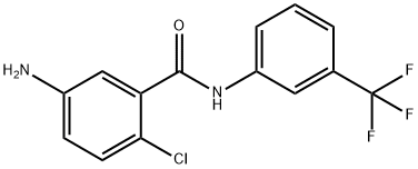 5-amino-2-chloro-N-[3-(trifluoromethyl)phenyl]benzamide Structure