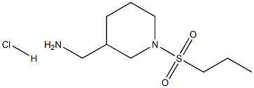 (1-(propylsulfonyl)piperidin-3-yl)methanamine hydrochloride Structure