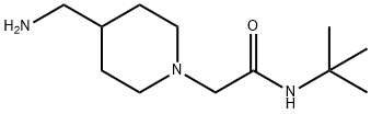 2-[4-(aminomethyl)piperidin-1-yl]-N-tert-butylacetamide 구조식 이미지