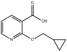 2-(cyclopropylmethoxy)pyridine-3-carboxylic acid 구조식 이미지