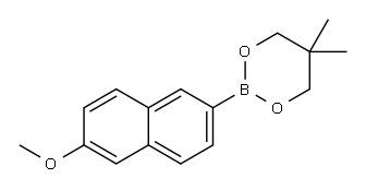 2-(6-Methoxy-naphthalen-2-yl)-5,5-dimethyl-1,3,2-dioxaborinane Structure