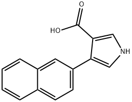 4-Naphthalen-2-yl-1H-pyrrole-3-carboxylic acid Structure