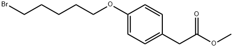 Methyl 2-(4-((5-bromopentyl)oxy)phenyl)acetate 구조식 이미지