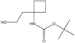 tert-butyl N-[1-(2-hydroxyethyl)cyclobutyl]carbamate 구조식 이미지