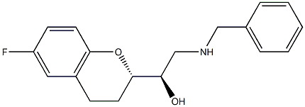 (1R)-2-(benzylamino)-1-[(2S)-6-fluoro-3,4-dihydro-2H-chromen-2-yl]ethanol 구조식 이미지