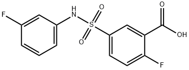 2-fluoro-5-[(3-fluorophenyl)sulfamoyl]benzoic acid 구조식 이미지