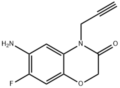 2H-1,4-Benzoxazin-3(4H)-one, 6-amino-7-fluoro-4-(2-propynyl)- Structure