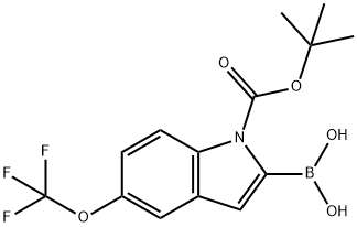 1-(TERT-BUTOXYCARBONYL)-5-(TRIFLUOROMETHOXY)INDOLE-2-BORONIC ACID Structure
